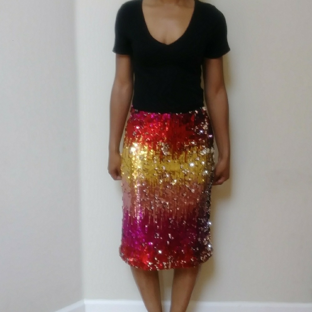 Sequin Pencil Skirt